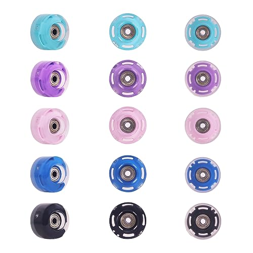Nattork 8 Pack Luminous Roller Skate Wheels (Blue)