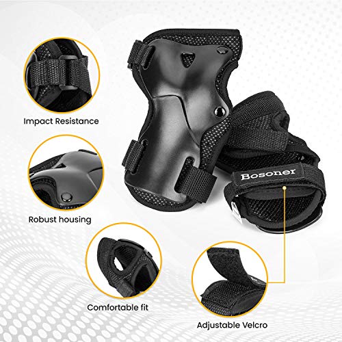 Professional Roller Skating Wrist Guards by BOSONER (1 Pair)