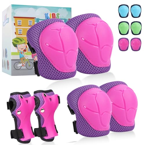 SAMIT 6-in-1 Kids Knee Pad Set for Roller Skating
