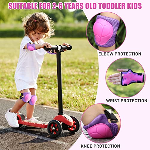SAMIT 6-in-1 Kids Knee Pad Set for Roller Skating