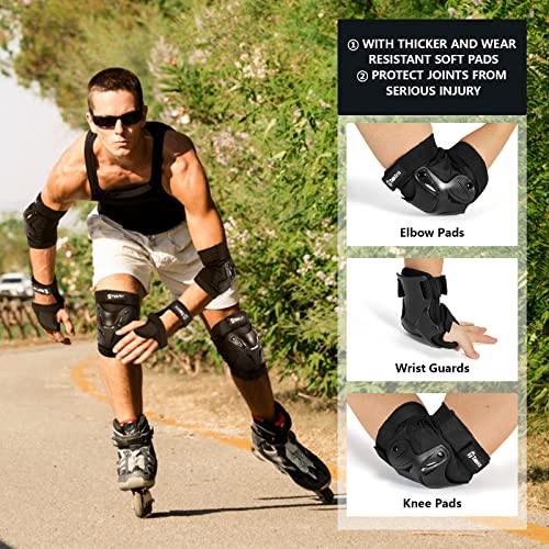 Adult Black Professional Roller Skating Protective Gear