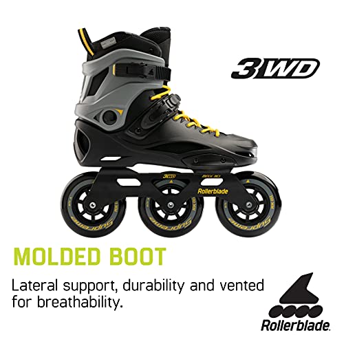 RB 110 Inline Skates, Black/Yellow, Professional Roller Skating