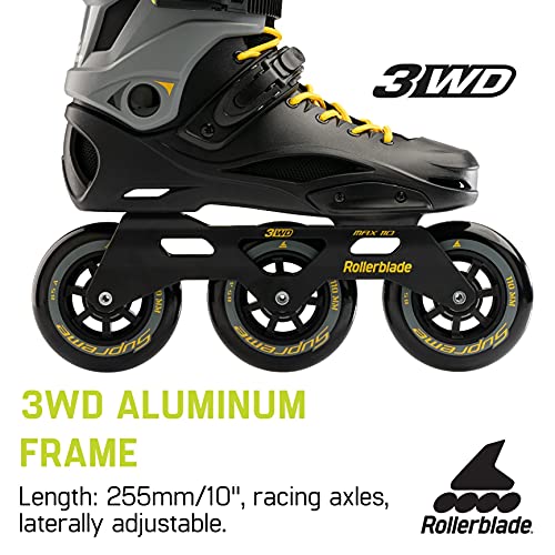 RB 110 Inline Skates, Black/Yellow, Professional Roller Skating