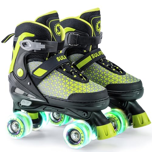 Adjustable Quad Skates with Light-up Wheels for Kids