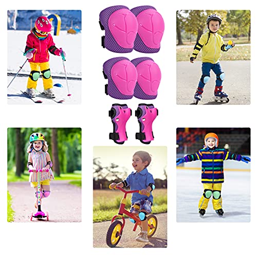 SAMIT 6-in-1 Kids Knee Pad Set for Roller Skating