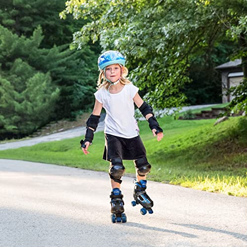 Adjustable Light-Up Quad Skates for Boys & Girls