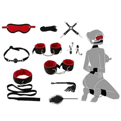 Kinky Restraints Set: BDSM Furniture, Handcuffs, Hoodies (8P)
