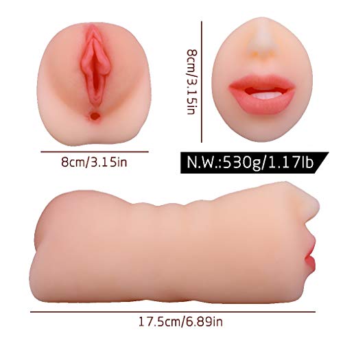 Male 3in1 Blowjob Machine with Silicone Pocket Puzzy
