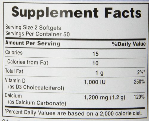 Calcium + Vitamin D3 Softgels for Bones