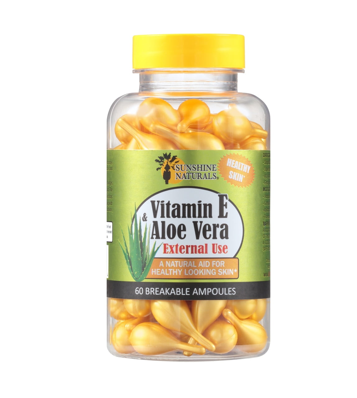 60 Sunshine Naturals Vitamin E & Aloe Vera Ampoules