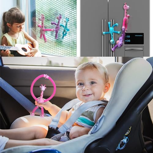 4pcs Giraffe Pop Tubes Sensory Toys for Celebrations