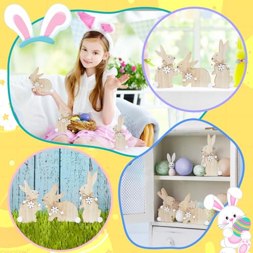 Easter Bunny Wooden Sign Decorations for Celebrations