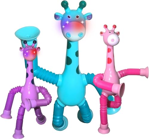 4pcs Giraffe Pop Tubes Sensory Toys for Celebrations
