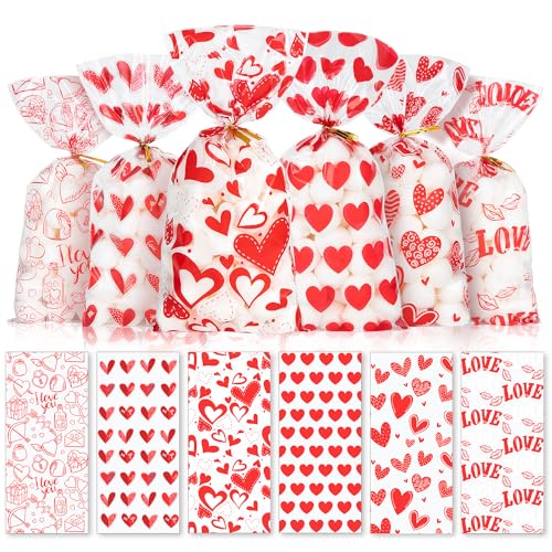 Valentine Treat Bags for Cookie Candy Goodie