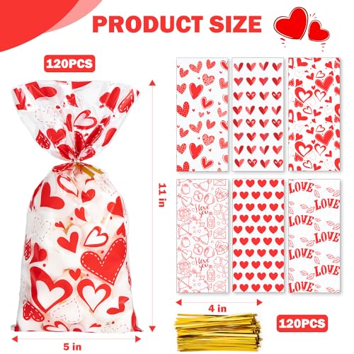 Valentine Treat Bags for Cookie Candy Goodie