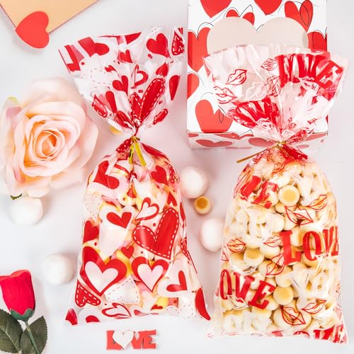 Valentine Treat Bags for Cookie Candy Goodie