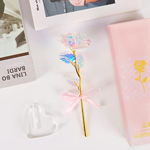 Galaxy Rose Crystal Flower - Unique Valentines Gift