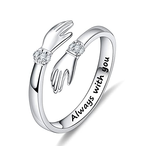 Valentine's Day Hug Ring: Sterling Silver Friendship Jewelry