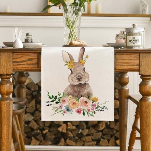 Easter Bunny Table Runner: Festive Home Party Decor