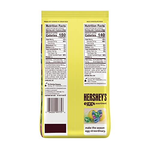 HERSHEY'S Assorted Easter Chocolate Eggs, 28.18oz Variety Bag