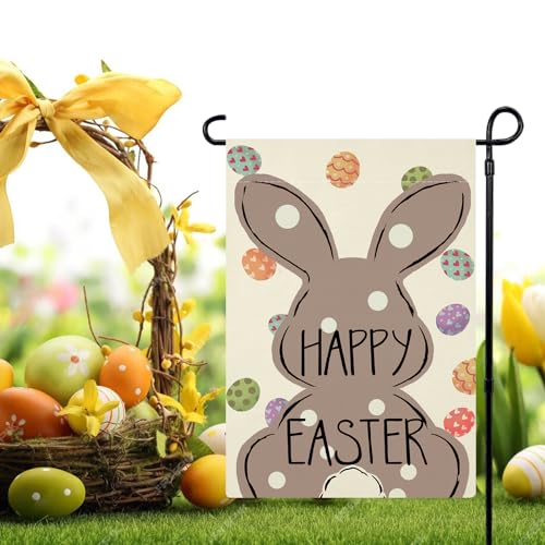 Double Sided Easter Bunny Garden Flag
