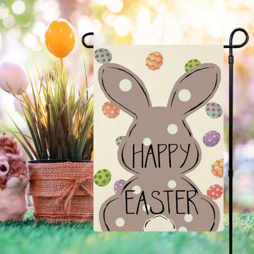 Double Sided Easter Bunny Garden Flag