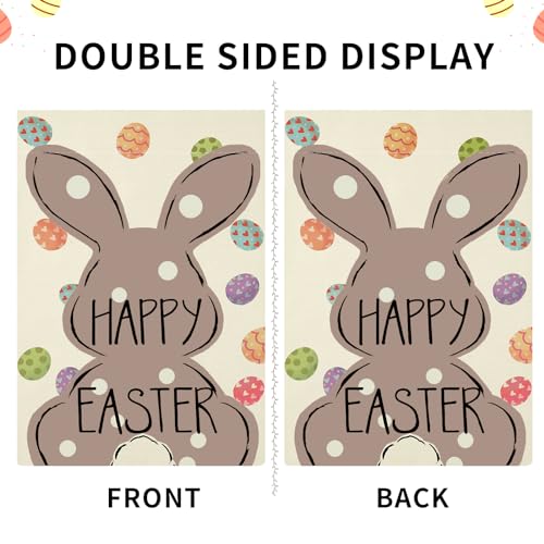 Double Sided Easter Bunny Garden Flag
