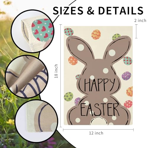 Double Sided Easter Bunny Garden Flag