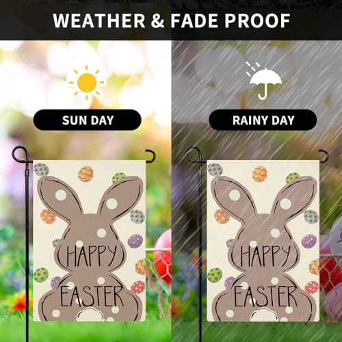 Double Sided Easter Bunny Garden Flag