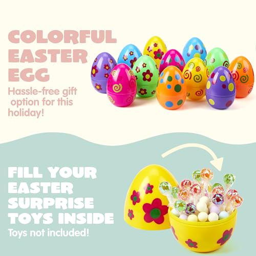 Giant Easter Eggs - 12 Pieces for Egg Hunt