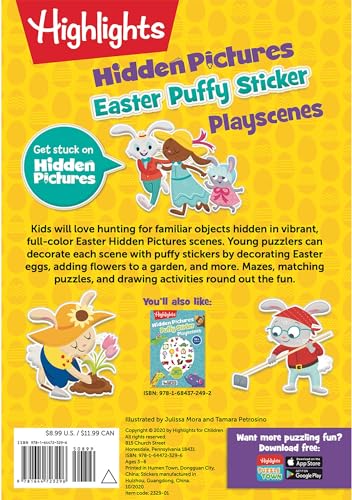 Easter Puffy Sticker Playscenes with Hidden Pictures