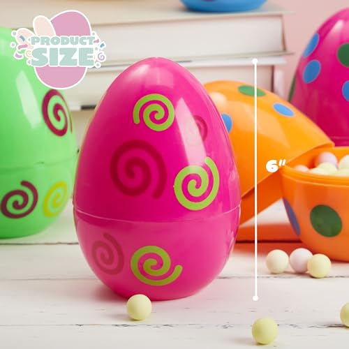 Giant Easter Eggs - 12 Pieces for Egg Hunt