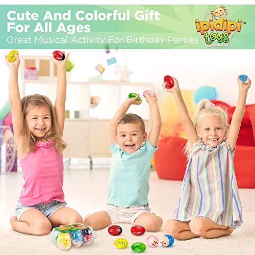 Children's 6-Pack Wooden Egg Shaker Maracas