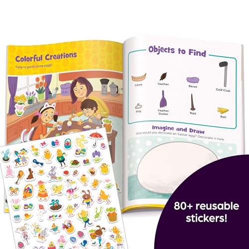 Easter Puffy Sticker Playscenes with Hidden Pictures