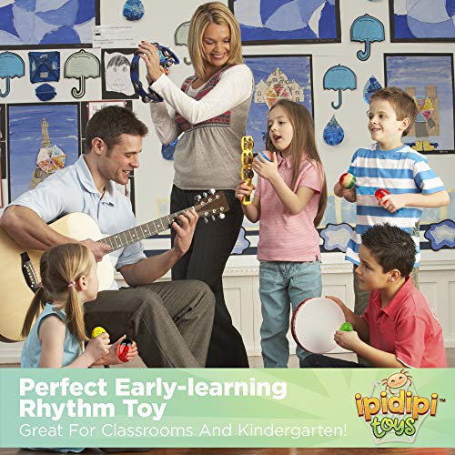 Children's 6-Pack Wooden Egg Shaker Maracas