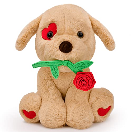 Valentines Plush Stuffed Animal: Funny Cute Puppy Dog