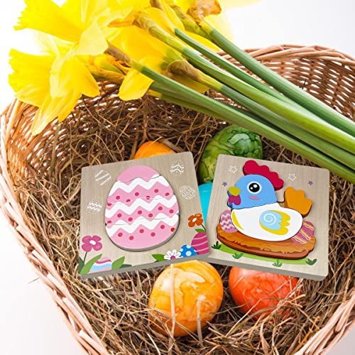 4 Easter Wooden Puzzles for Kids - Gifts & Party Favors