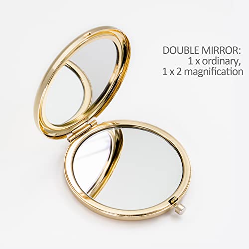 Romantic Gold Compact Mirror - Celebrate Her Special Occasions