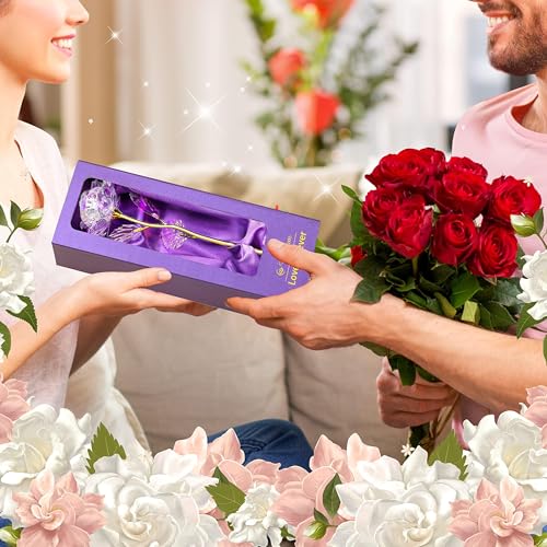 Rainbow Rose Flower Gifts for Women, Mom, Grandma