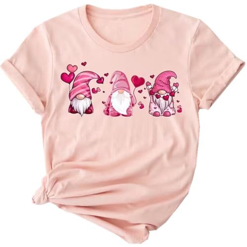 Valentine's Love Heart Women's Graphic Tee - Pink