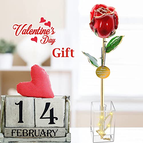 24K Gold Rose Gifts for Her, Wife, Mothers Day