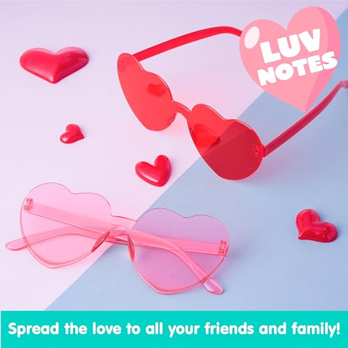 Heart-shaped rimless sunglasses - Valentine's Day eyewear