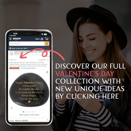 Engraved Black Polished Rock - Emotional Valentine's Gift