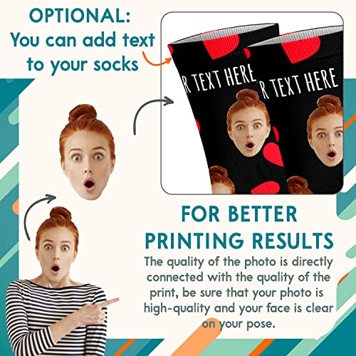 Custom Heart Face Socks - 8 Design Options