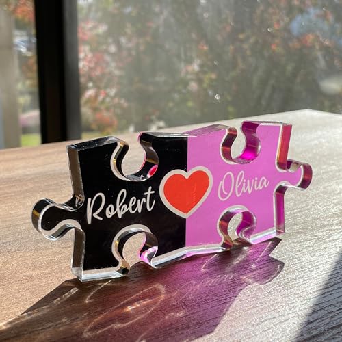 Couples' Personalized Puzzle Name Sign: Love Unites