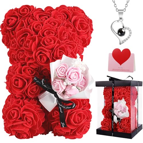 TranquilBliss Rose Bear Gift Set - Romantic Valentine's Day
