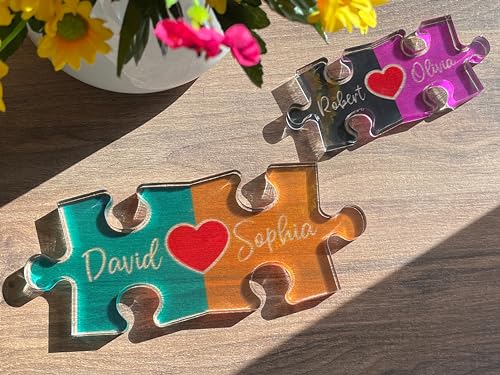 Couples' Personalized Puzzle Name Sign: Love Unites