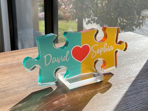 Couples' Personalized Puzzle Name Sign: Love Unites