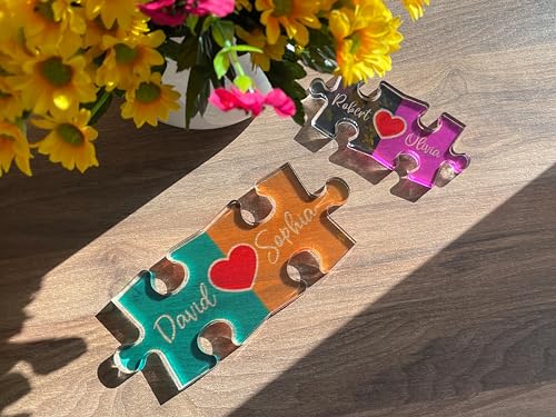 Couples' Personalized Puzzle Name Sign: Love Unites