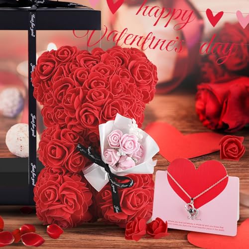 TranquilBliss Rose Bear Gift Set - Romantic Valentine's Day